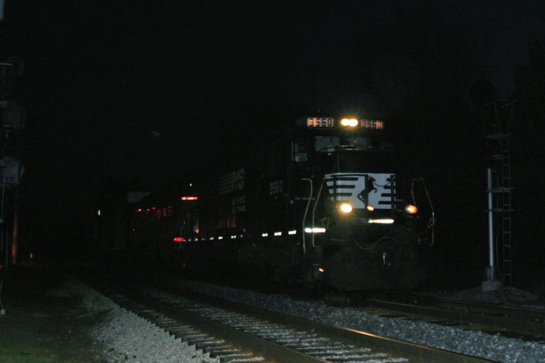 NS 3560
NS 3560 with a UP engine head south past the siding in Three Rivers...no red signal as thought.  11/03/05
