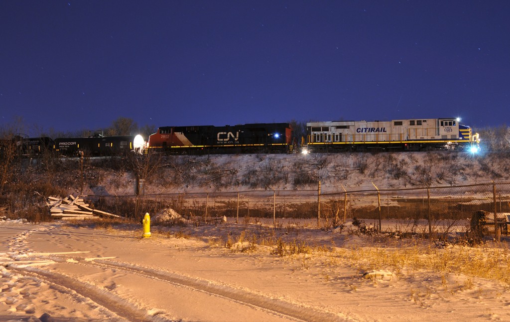 CREX 1503 - CN 434
CN A43431 12 pumping air with CREX 1503, and CN 2802 after making a set-off/lift at Brantford
