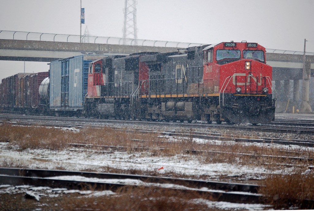 CN 2608 Prepares for departure feom Battle Creek headed for Chicago. January 08.
