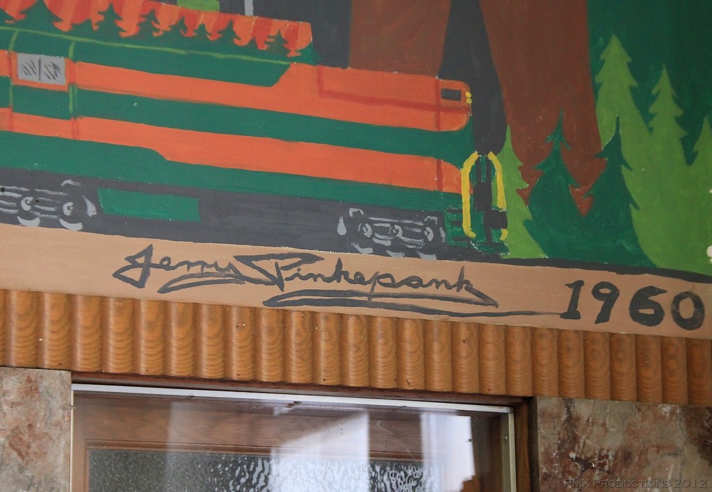 Train-guy famous 2
Signature on hand-painted mural at Sexton High School in Lansing, MI.  Jerry Pinkepank 1960
