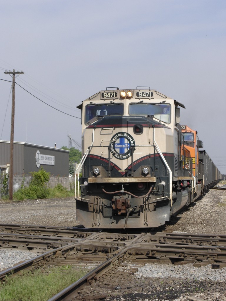 BNSF coal train
Crossing the diamond at Durand summer 2008
