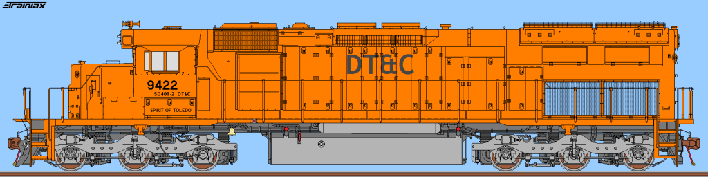 DT&C SD40T-2
A new DT&C SD40T-2, acquired from the I&O and given a makeover.
