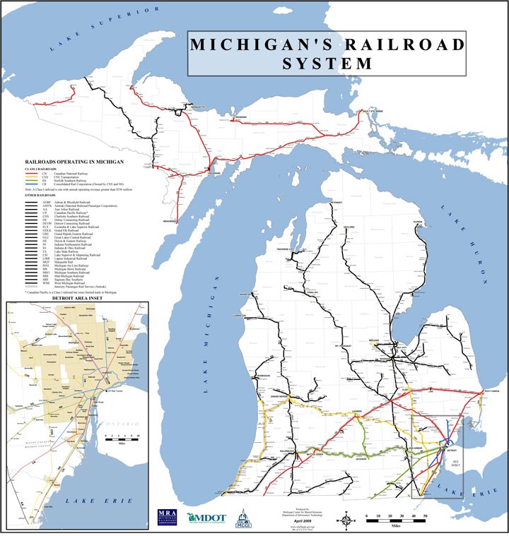 Michigan's Railroad System--MDOT
