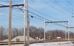 Center of CP 491 with equipment ready to remove the CP