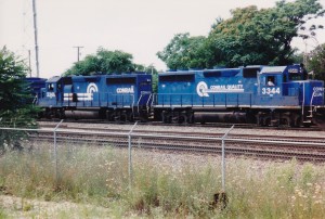 The older and the slightly less old at Elkhart around 1994.
