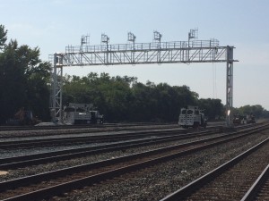 At the west end of the museum track.  Note north support is right in middle of old track 3 coach track.