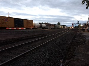 The Kalamazoo Branch crossing Middlebury St (moved south at an angle)