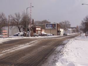 Main St Crossing --- not too drastic. About the same as the crossings along Main St/US 33 in Elkhart and Goshen.