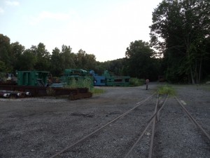 Looking southwest toward the very end of the line.