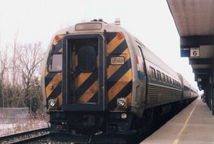 Metroliner cab 9649 brings up the markers on train 353, January 1998, shortly before the cabs were shipped elsewhere.