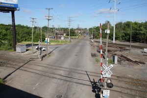 A wider view with the Conrail mainline in the foreground.