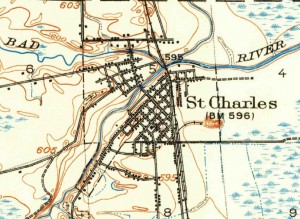 1917 Saint Charles, Michigan map