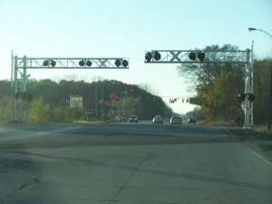 Former PRR rebuilt. Crossing of US 20.