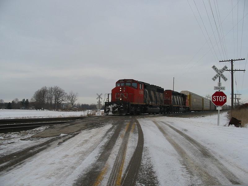 CN 5292
CN #5292 headed west at Pavillion Junction @ 12:07pm on 01/24/03 
