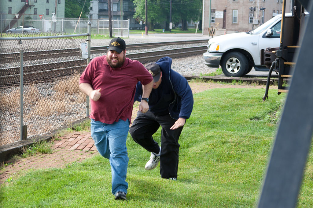 TW and TTAM
Saw these two coming from behind the caboose, lens cap off, and only shot I managed before laughing was this of TW unable to manage the hilly terrain behind TTAM.  06/11/11
