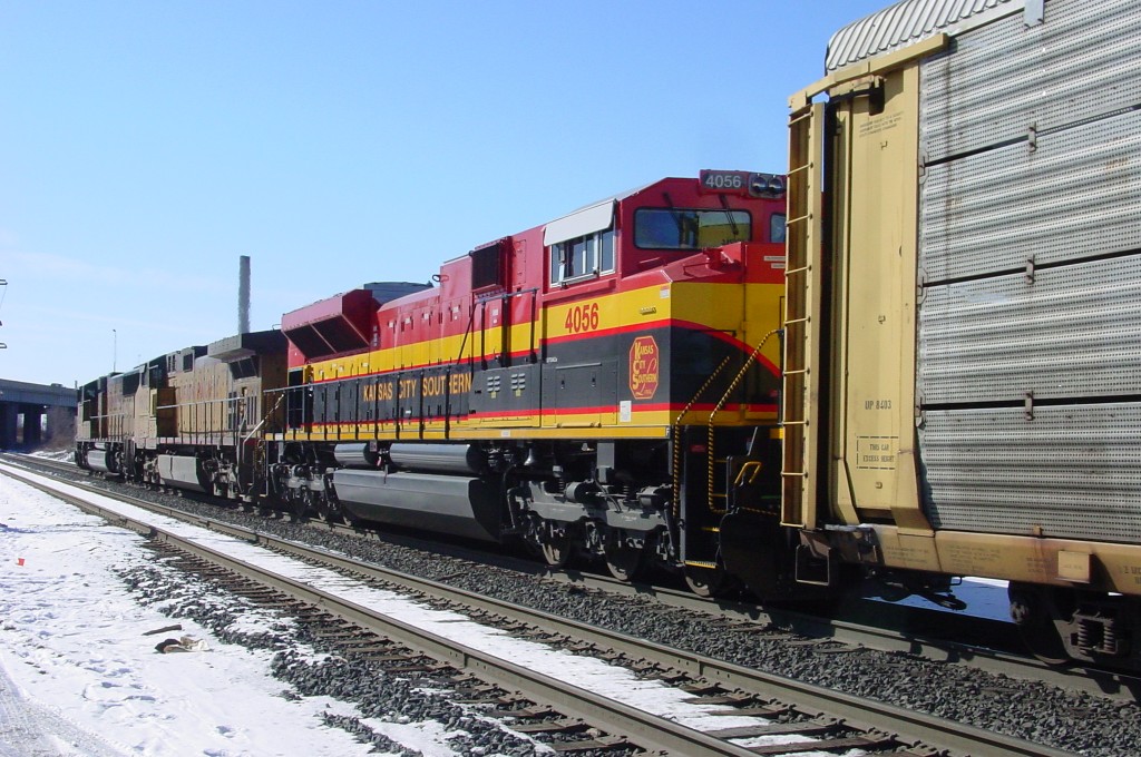 KCS 4056
KCS 4056 was the third unit on a southbound train on the old Conrail at Dearborn Ave.  02/16/08
