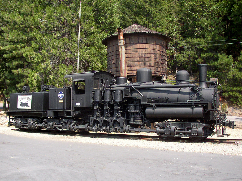 WLM 7 Shay steam locomotive at Railroad Park Resort, Dunsmuir, CA
Taken during the summer of '03.

