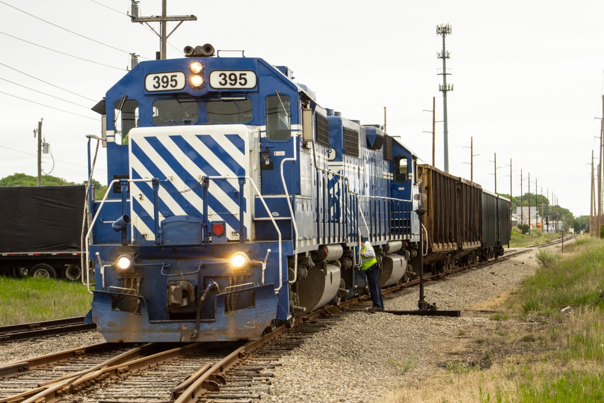 Beacon in TC   -   24 May 2021
395-396 arriving at Beacon Metal and Iron in Traverse City with 4 empty cars for loading.
