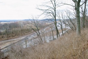 A look from the Mariemont Bluff down at Clare Yard and beyond