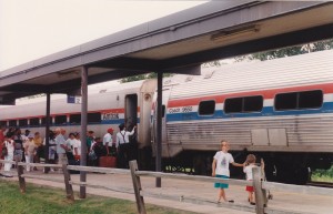 My brother and I beside &quot;Am-Cab&quot; 9650 around 1993.  My green shorts were awesome!