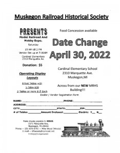 Muskegon Railroad Historical Society April 30 2022