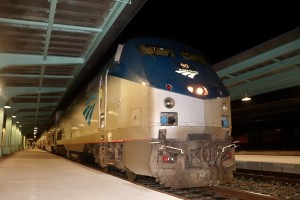 Amtrak P42DC #90 leading Amtrak 29 at Toledo, shot on 10/9/21