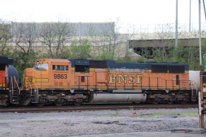 A very rare H2 paint Ex BN SD70MAC trails on Eastbound intermodal train 22K