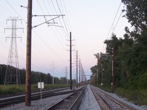 Looking east down the track toward Dune Park.